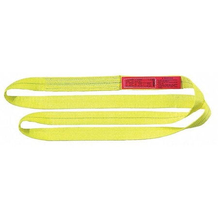 Web Sling, Endless, 13 Ft L, 2 In W, Polyester, Yellow