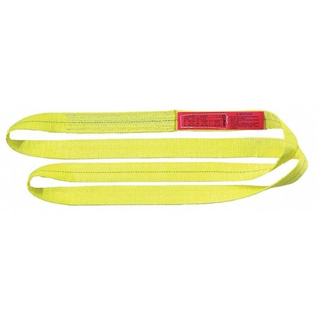 Web Sling, Endless, 4 Ft L, 6 In W, Polyester, Yellow