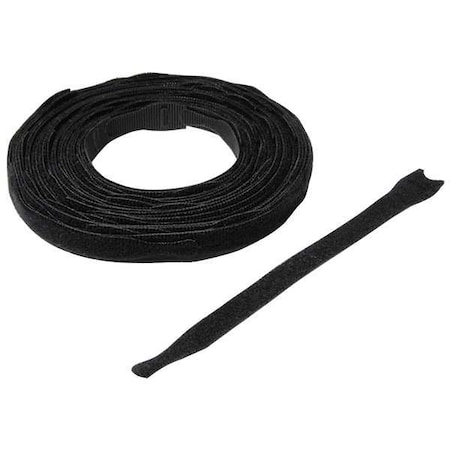 3/4 W X 8 L Hook-and-Loop Black Back-to-Back Adhesive Fastener Strap, 45 Pk.