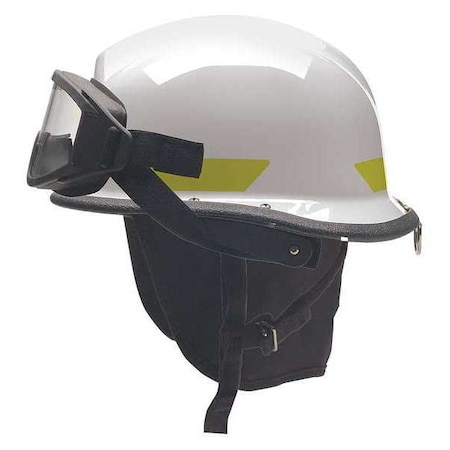 Fire Helmet,Quick Release 3-Point,White