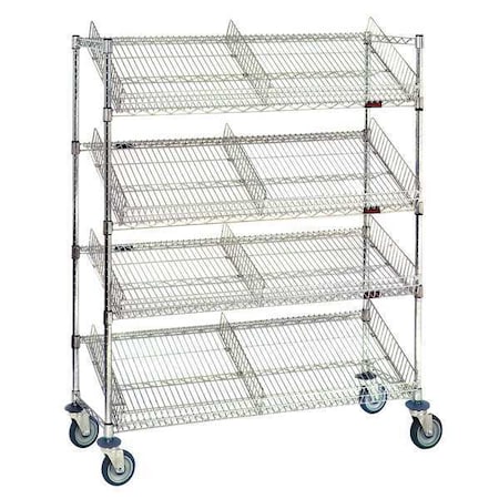 Suture Cart,36x69,Chrome,5 Shelves