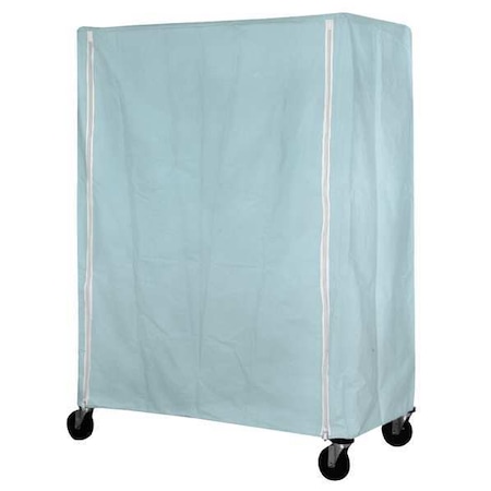 Cart Cover,60x24x63,Blue,Nylon,Zipper