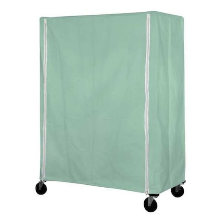 Cart Cover,72x24x74,Green,Nylon,Zipper