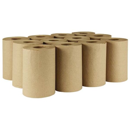 Tough Guy Hardwound Paper Towels, 1, Continuous Roll, 350 Ft, Brown, 12 PK