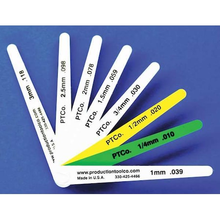 Feeler Gauge,0.452 In Thick,4 In L Blade