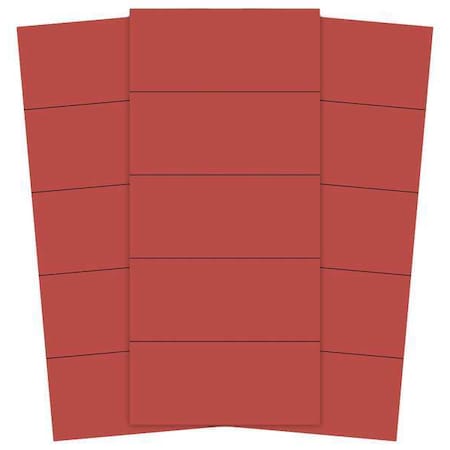 Magnetic Strips,Pre-Cut,2 In.,Red,PK25