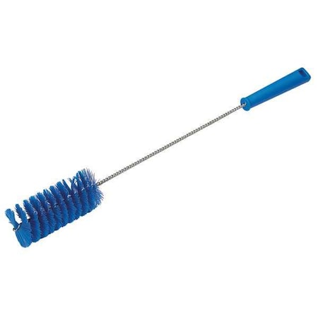 2 W Tube And Valve Brush, Medium, 13 25/64 In L Handle, 5 In L Brush, Blue, 20 In L Overall