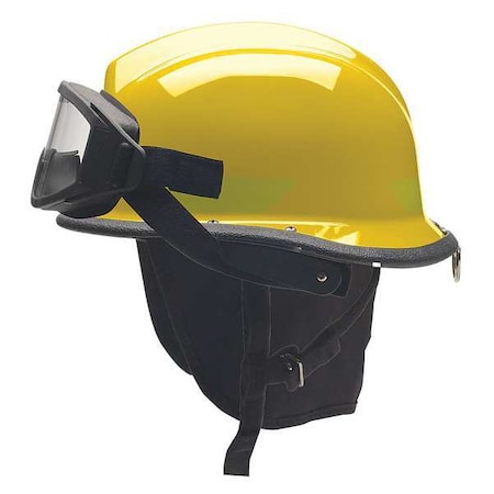Fire Helmet,Quick Release 3-Point,Yellow