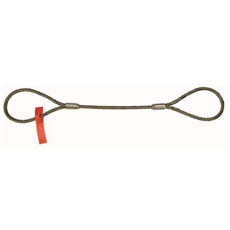 Sling,Wire Rope,17Ft L,Vert Cap 11200 Lb
