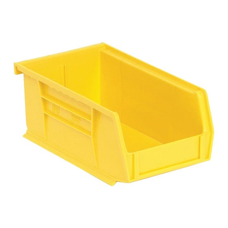 Hang & Stack Storage Bin, Yellow, Polypropylene, 10 Lb Load Capacity, 20 PK