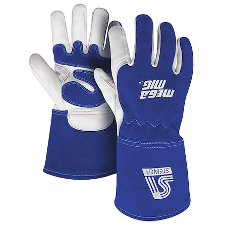 MIG Welding Gloves, Goatskin Palm, L, PR