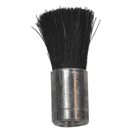 5/8 In W Flow Through Brush, 1 7/8 In L Brush, Black, Wood, 2 In L Overall