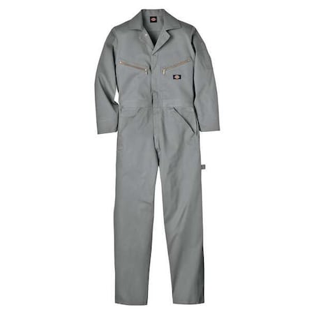 Long Sleeve Coveralls,Cotton,Gray,3X