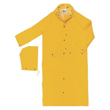 Raincoat With Detachable Hood,Yellow,6XL
