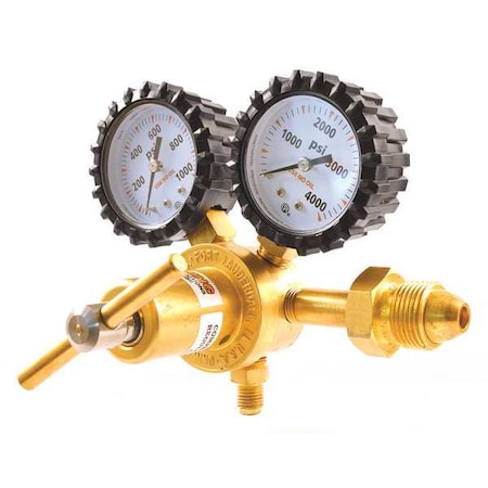Specialty Gas Regulator, Single Stage, CGA-580, 50 To 800 Psi, Use With: Nitrogen