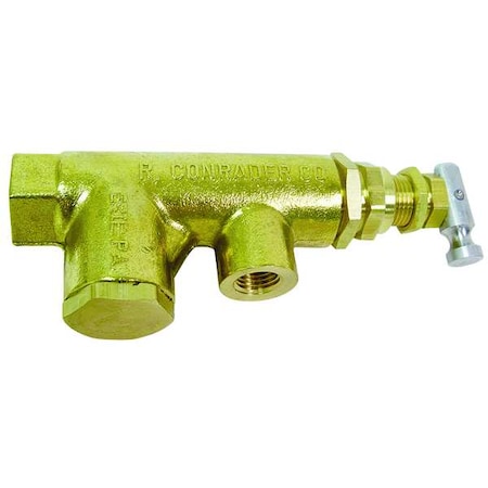 Pilot Valve,3/8in. NPT,2-1/4in. L,Brass