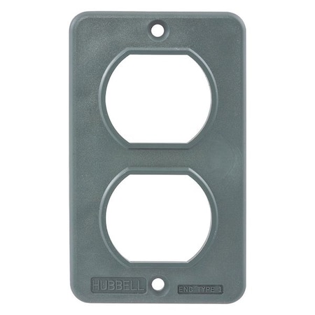 1 -Gang Vertical Outlet Box Plate, 2-13/64 W, 3-51/64 H