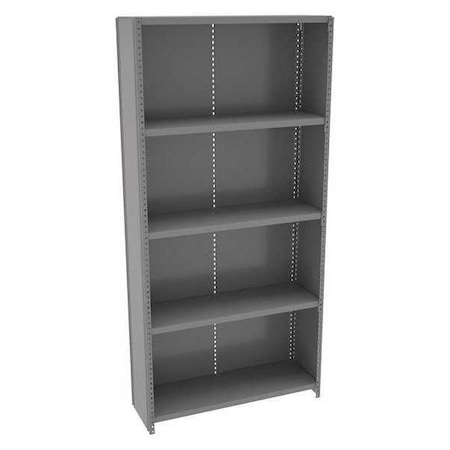 Metal Shelving Unit, 12D X 36W X 75H, 4 Shelves, Carbon Steel