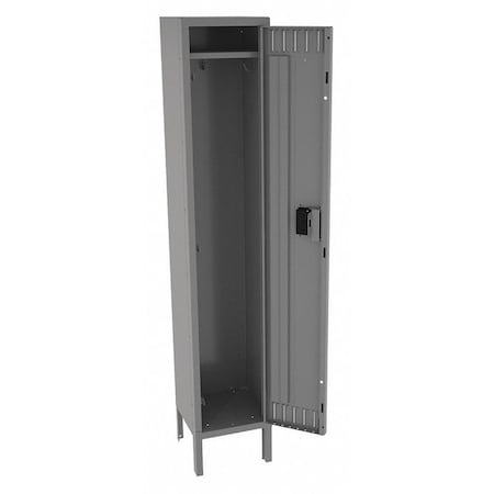 Wardrobe Locker, 12 In W, 12 In D, 66 In H, (1) Tier, (1) Wide, Gray
