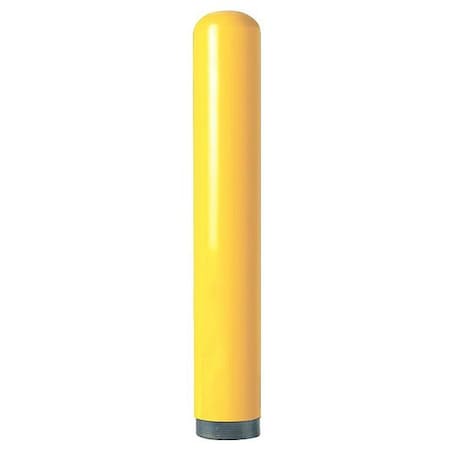 Bollard,Fixed,Dome,Steel,Yellow,60 Lb.