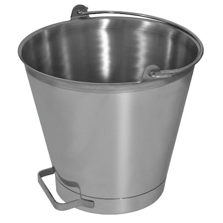 Pail,16 Qt,Stainless Steel,Extra Handle
