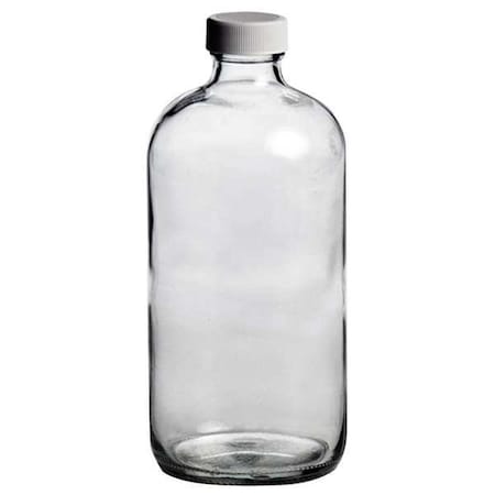 Glass Bottle,16 Oz.,Clear,PK12