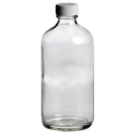 Glass Bottle,8 Oz.,Clear,PK24
