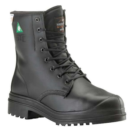 Size 7 Men's 8 In Work Boot Steel Work Boots, Black