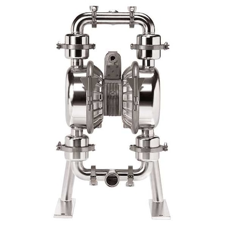 Double Diaphragm Pump, 316 Stainless Steel, Air Operated, PTFE