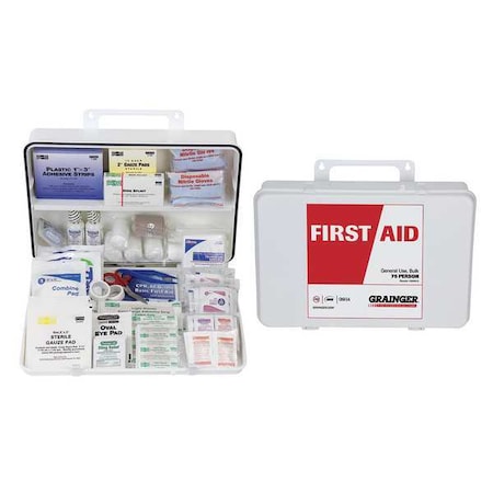 Bulk First Aid Kit, Plastic, 75 Person