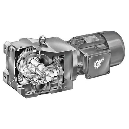 AC Gearmotor, 1,947.0 In-lb Max. Torque, 144 RPM Nameplate RPM, 230/460V AC Voltage, 3 Phase