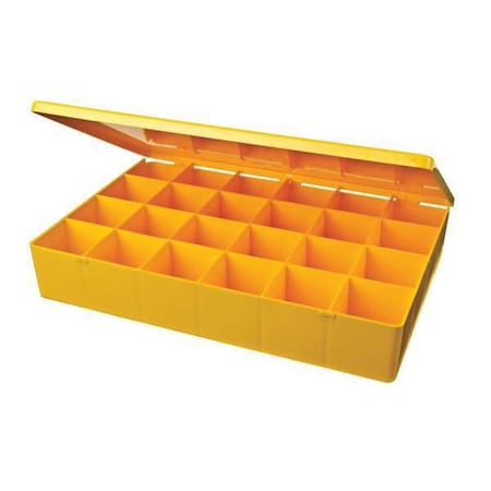 Compartment Box With 24 Compartments, Plastic, 2 1/8 In H X 9 In W