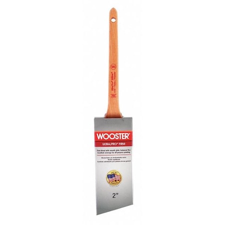 2 Thin Angle Sash Paint Brush, Nylon/Polyester Bristle, Wood Handle