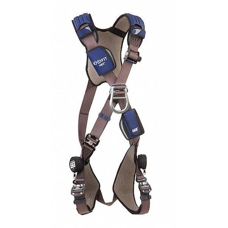 Full Body Harness, Crossover Style, 2XL, Repel(TM) Polyester, Gray