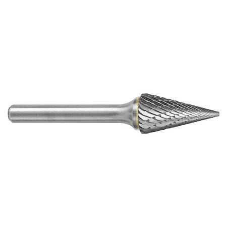 Carbide Bur,5/8 Dia.,1/4 Shank,SM6