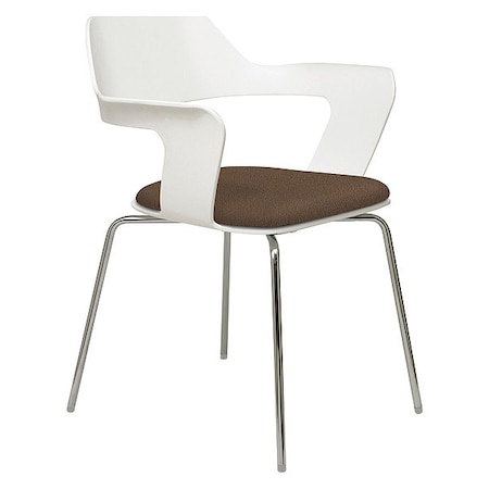 Stack Chair,Flx Poly Shll,Wht/Fdge