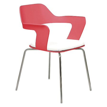 Stack Chair,Flx Ply Shell,Red/Snow