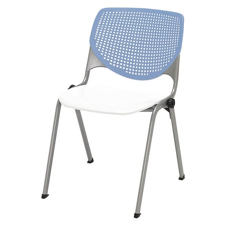 Poly Stack Chair,Peri Blue Back