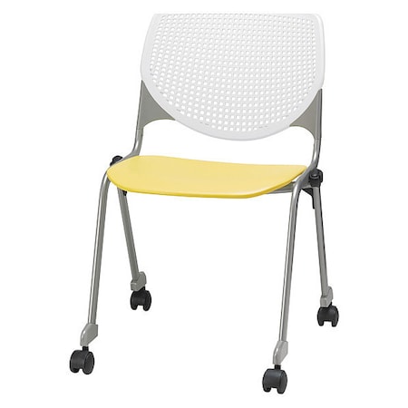 Poly Stack Chair,Yellow Seat