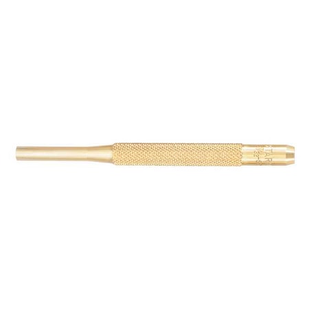 Brass Drive Pin Punch,7/32 In Tip,4 In L
