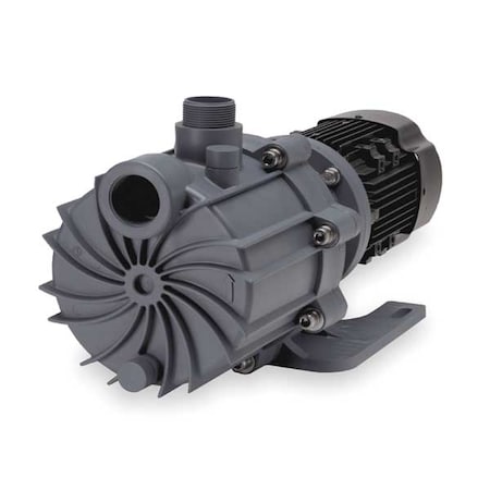 2 HP PVDF Magnetic Drive Pump 208-230/460V 1-1/2 FNPT
