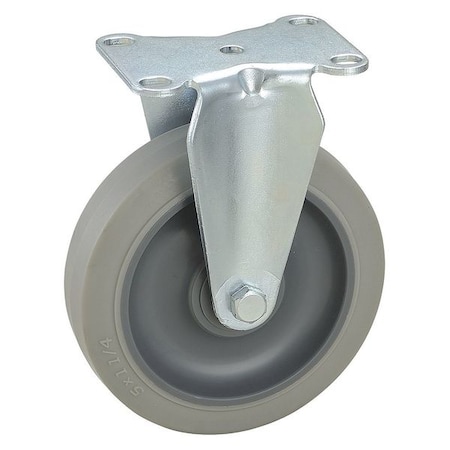 Rigid Plate Caster,TPR,5 In.,250 Lb.