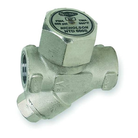 Steam Trap,800F,Stainless Steel,600 Psi