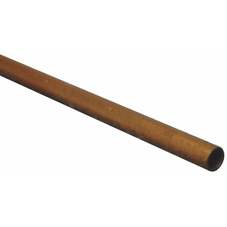 Straight Copper Tubing, 1/4 In Outside Dia, 6 Ft Length, Type 122