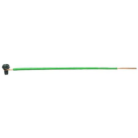 Grounding Pigtail,12 AWG,Green,PK50