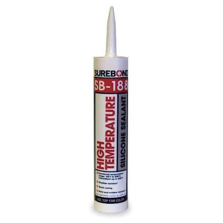 Sealant, 10.3 Oz, Tube, Black, Silicone Base