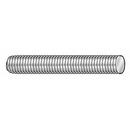 Fully Threaded Rod, 1/2-13, 12 In, Steel, Low Carbon, Plain Finish