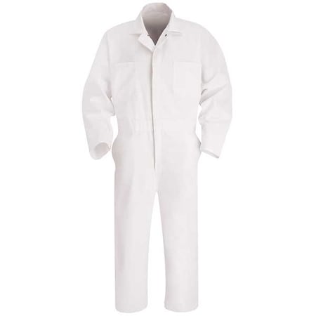 Coverall,Chest 52In.,White