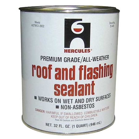 Roof Flashing Sealant,Black,1 Qt