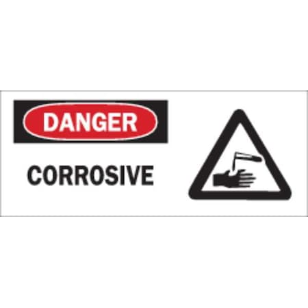 Danger Sign, 7 In H, 17 In W, Fiberglass, Rectangle, English, 69070